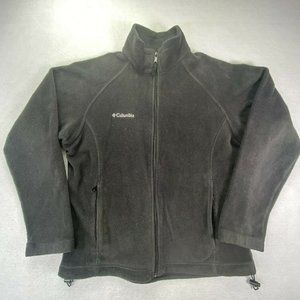 Columbia Sweater Womens Black Large Fleece Long Sleeve Full Zip Casual Outdoor